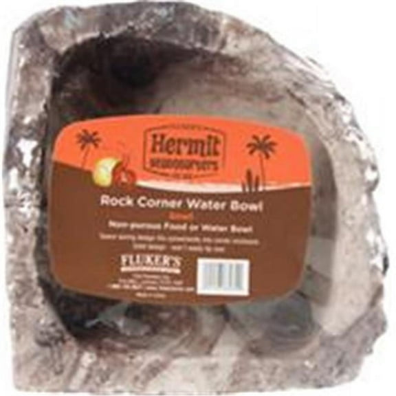 Fluker's Rock Resin Corner Water Bowl for Hermit Crabs, Small
