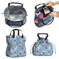 thumbnail image 2 of Pioneer Flower Floral Print Pattern Drawstring Lunch Bag Women - Drawstring Lunch Bag Insulated for Work Office - Stain-Resistant Large Lunchbags for Women with Multi-Pockets, 2 of 6