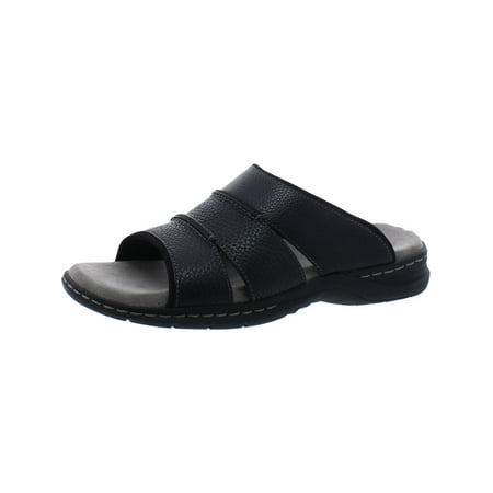 Dr. Scholl's Shoes Mens Gordon Leather Slip On Slide Sandals