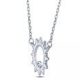 thumbnail image 2 of MDR Trading SS-NTZ293 16 & 2 in. Silver Sun with White Cubic Zirconia Stone Accent Necklace, 2 of 2