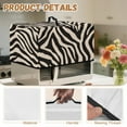 thumbnail image 7 of Whosucclay Zebra Stripes Print Microwave Cover Splash Proof Microwave Universal Oven Dust Cover with Top Handle Oil-Proof Kitchen Appliance Covers for Home Kitchen Decor-S, 7 of 7