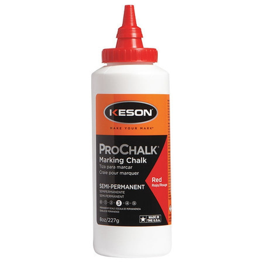 KESON 8R Marking Chalk Refill,Red,8 Oz