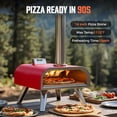 thumbnail image 6 of BIG HORN OUTDOORS 16 Inch Pellet Pizza Oven Outdoor, Wood Pellet Pizza Stove with Pizza Stone for Backyard, Camping, Red, 6 of 7
