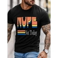 thumbnail image 3 of Men's T-Shirt Nope Not Today Simple Cartoon Short Sleeve Casual Tee Classic Crew Neck T-Shirt for Men, Black 4XL, 3 of 6