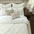 thumbnail image 2 of Levtex Home - Muslin Stitch - Throw - Stitched Medallion - Cream - Quilted Throw (50x60in.) - Reversible - Cotton, 2 of 3