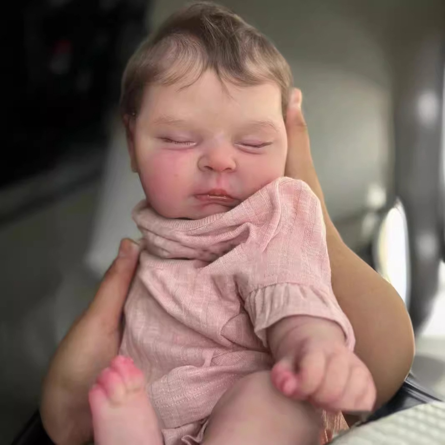 50CM Lifelike Reborn Baby Doll  Peaches Rebirth Doll Simulation Baby 3D Skin, Cotton Body
