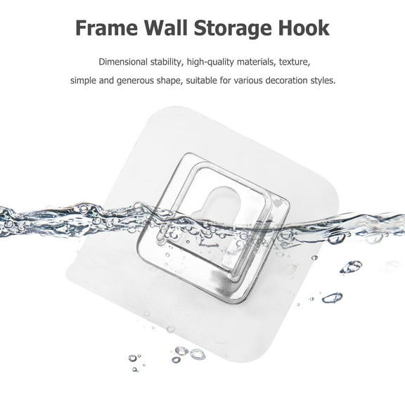 LEORX 12 Sets Small Adhesive Hooks for Hanging Acrylic Wall Hangers No Residue 2.36x2.36x0.39in