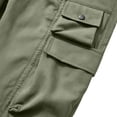 thumbnail image 5 of LODIENY Tapered Cargo Pants for Men Belted Elastic Waist Workout Joggers Lightweight Sweatpants Hiking Loose Fit Trousers with Multi Pockets Green XXXL, 5 of 6