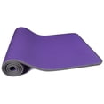thumbnail image 2 of AllPurpose /(mm) Extra Thick High Density AntiSlip Exercise Pilates Yoga Mat with Carrying Strap Purple, 2 of 4