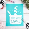 thumbnail image 5 of 8.6x11 Inch Cooking Theme Silk Screen Stencil “Cook with Love” Self-Adhesive Silk Screen Printing Stencil Kitchen Sign Stencil Reusable Stencils for Painting on Wood Fabric T-Shirt, 5 of 6