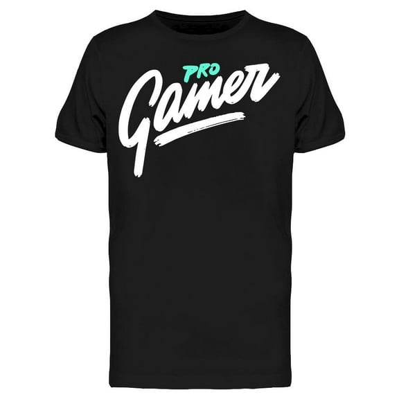 Pro Gamer Brush Strokes Font T-Shirt Men -Image by Shutterstock, Male Large