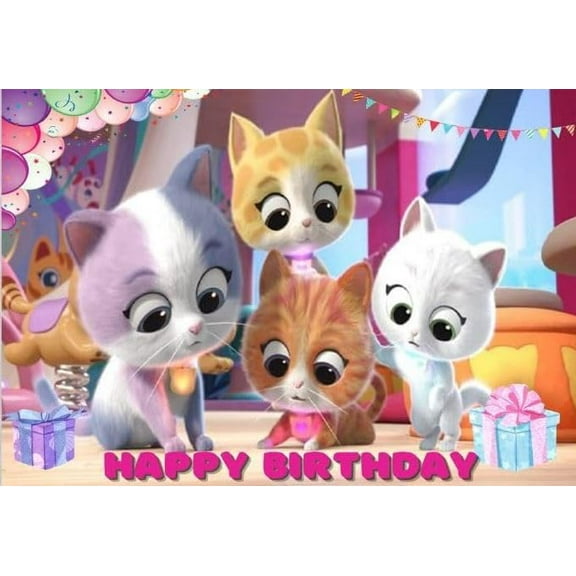 Super Cute Kitties Edible Icing Sheets-fits 1/4 sheet cake or larger