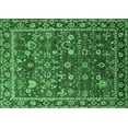 thumbnail image 1 of Ahgly Company Indoor Rectangle Oriental Emerald Green Industrial Area Rugs, 2' x 5', 1 of 4