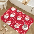 thumbnail image 3 of 1pc Christmas Pattern with Santa Absorbent Non-Slip Bathroom Thickened Flannel Rug Decor,Soft,Quick Drying,Suitable For Indoor/outdoor Use,Bathrooms,Bedrooms,Kitchens,Terrace,Laundry Rooms,16"x24", 3 of 9