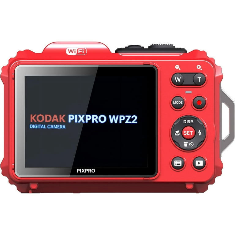 Kodak PIXPRO WPZ2 Digital Camera (Red) + Spider Tripod + Case+ 1