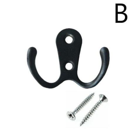 

1x Double Robe Coat Hooks Door Bathroom Bedroom Dress Hangers Clothes I3I5