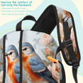 thumbnail image 4 of Herdesigns Vintage Flower Birds Laptop Backpack for Women Men, 18.3 Inch Travel Work Backpacks, Floral Bird Waterproof Computer Casual Daypack Nurse Teacher Bags, 4 of 8
