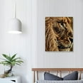 thumbnail image 4 of Nawypu African Decorations for Living Room Brown Howling Lion Paintings Animal Lioness Pictures Black Canvas Wall Art Safari Artwork House Decor Framed Ready to Hang Posters and Prints, 4 of 5