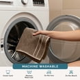 thumbnail image 6 of Casa Platino 6 Piece Wash Cloths, 100% Cotton Soft & Absorbent Washcloths for face and body - Taupe, 6 of 7
