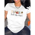 thumbnail image 1 of Women's T Shirts Summer Tops Simple Heart Graphic Shirts Sayings Short Sleeve Vacation Casual Blouse Thankful teeChic Teacher-Inspired Abstract Print Women's T-Shirt - Casual Crew Neck, Short Sleeve, 1 of 7