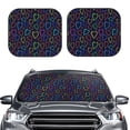 thumbnail image 2 of Xecao Colored Hearts for Foldable Car Sun Shades (2-Pack) offer sun protection with an easy-fold design for convenient windshield shading., 2 of 7
