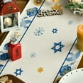 thumbnail image 3 of Touchbetter Happy Hanukkah Menorah Table Runner, Seasonal Chanukah Kitchen Dining Table Decoration for Outdoor Home Party 13x72 Inch, 3 of 5