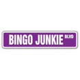 thumbnail image 1 of SignMission SS-Bingo Junkie 4 x 18 Po. Bingo Junkie Panneau de Rue - Jeu de Cartes pour Grand-Mère, 1 of 1