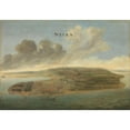 thumbnail image 2 of Johannes Vinckboons 24x18 Black Ornate Framed Double Matted Museum Art Print Titled: Two Views of Dutch East India Company Trading Posts; Lawec in Cambodia and Banda in the Souther, 2 of 5