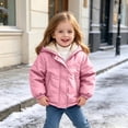 thumbnail image 2 of OGLCCG Girls Winter Coat Fleece Lined Hooded Puffer Jacket with Pockets Warm Full Zip Thick Parka Coats,Size 1-7, 2 of 8