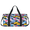 Multicolour 2, variant on Herdesigns Black Travel Duffle Bag Sports Yoga Weekender Overnight Carry on Workout Bags Lightweight Waterproof Gym Tote Bag for Women Modern Mid Century Abstract Geometric