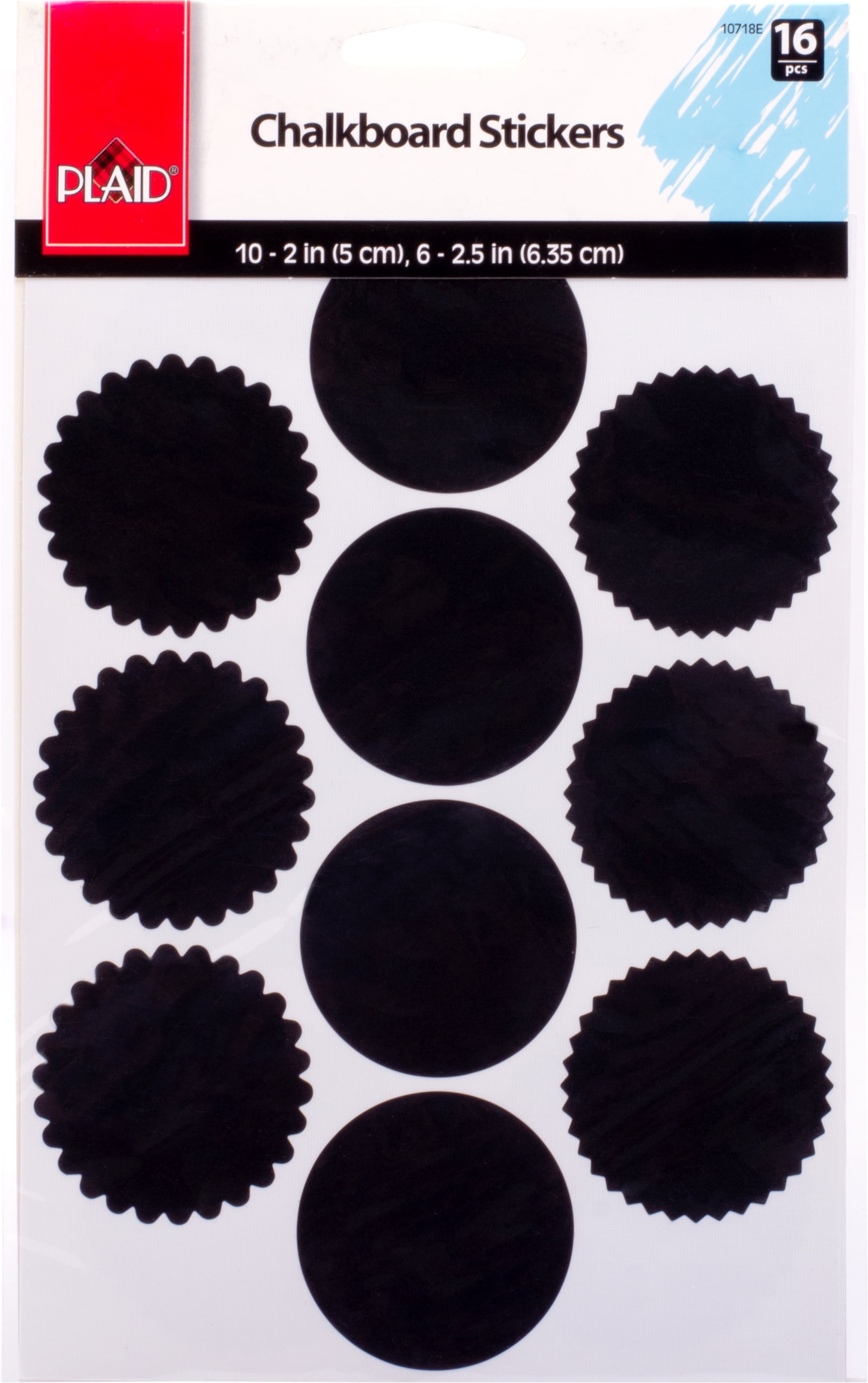(3 pack) Plaid Surface Accessories, Chalkboard Stickers, 16 Piece