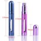 thumbnail image 2 of Botella de spray de perfume vacía, mini botella atomizadora de perfume de viaje portátil recargable, 12 ml, 5 piezas de botella de perfume vacía para hombres y mujeres (rojo, plata, oro, morado, azul, 2 of 5