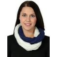 thumbnail image 2 of Simplicity Fashion Women's Knitted infinity Loop Scarf,White Royalblue, 2 of 4