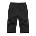 thumbnail image 5 of Yaoyar Cargo Shorts for Men Summer Work Hiking Pants Elastic Waist Knee Length Big and Tall Bermuda Shorts with Pockets, 5 of 7