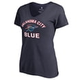 thumbnail image 2 of Women's Navy Oklahoma City Blue Overtime V-Neck T-Shirt, 2 of 3