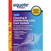 Equate Disinfecting Solution For Contact Lenses, 12 oz, 2pk