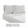 thumbnail image 5 of Ivy 4 Piece Queen Size Cotton Ultra Soft Bed Sheet Set, Prewashed, White- Saltoro Sherpi, 5 of 5