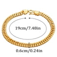 thumbnail image 3 of Rvusndi Bracelets for Women Adult Gold Bracelets Flat Sideways Bracelet Jewelry with Exquisite Style Birthday Gifts, 3 of 6
