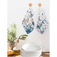 thumbnail image 2 of Blue Butterfly Farmhouse Dish Towels Set, Waffle Weave Kitchen Towels 3 Pieces, Spring Pastoral Butterflies Microfiber Hair Face Bath Tea Towel Absorbent Quick Drying Cleaning Dish Cloths, 12"x12", 2 of 7