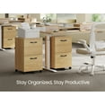 thumbnail image 3 of 16.54"W x 27.56"H File Cabinet, 2-Drawer Filing Cabinet for Home Office, Straw Yellow, 3 of 5