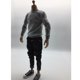 thumbnail image 2 of de acción a escala 1/6, ropa, camisa de punto gris, suéter, jeans, cinturón, sombrero, zapatos, conjunto de accesorios Sunnimix trajes de figura de acción masculina, 2 of 7