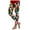 Blue, variant on Capri Leggings for Women Floral Print High Waist Capris Pants Tummy Control Knee Length Slim Fit Yoga Cropped Trouser Yellow, XL