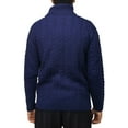 thumbnail image 2 of X RAY JEANS Mens Cable Knit Roll Neck Sweater, Navy, XL, 2 of 8