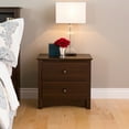 thumbnail image 4 of Edenvale 2-Drawer Nightstand, Espresso - Prepac Furniture, 4 of 7