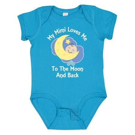 

Inktastic My Mimi Loves Me to the Moon and Back Gift Baby Boy or Baby Girl Bodysuit