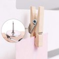 thumbnail image 2 of 50pcs Wooden Clips Simple Small Photo Picture Notes Fixation Clips for Home Office School (Wood Color 35x7mm), 2 of 8