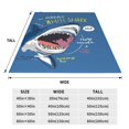 thumbnail image 3 of Fotbe Great White Shark Manta de Franela Acolchonada con Estampado, Súper Suave y Esponjosa, Extra Grande para Sofá, Cama, Uso Todo el Año-60"x50", 3 of 7