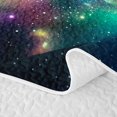 thumbnail image 5 of Manfei Sparkling Multicolor Galaxy Print Quilt King,Dreamy Interstellar King Coverlet Set,Black Reversible,3 Pieces,1 Bedspread and 2 Pillowcases, 5 of 7