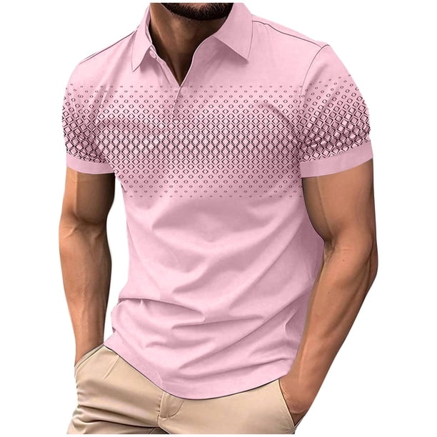 Camisas de Manga Larga para Hombres Suéter Cremallera Impresión Solapa Cuello, Blusa Casual para el Invierno