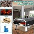 thumbnail image 4 of ABORON Upgraded 16" Multi-Fuel Outdoor Pizza Oven , Portable Propane and Wood Fired Stainless Steel Pizza Oven With Gas Burner,Tray Pizza Stone,Pizza spatula and Carry Bag, 4 of 8